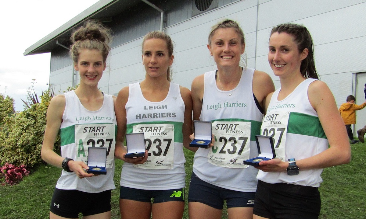 Lauren Howarth with some of her Leigh Harriers teammates